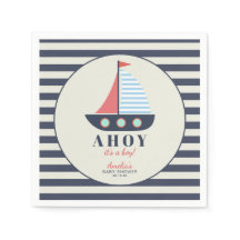 Ahoy Het is een Boy Nautical Baby shower servetten