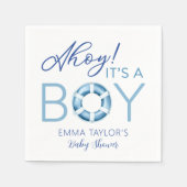 Ahoy Het is een Boy Nautical Baby shower servetten (Voorkant)