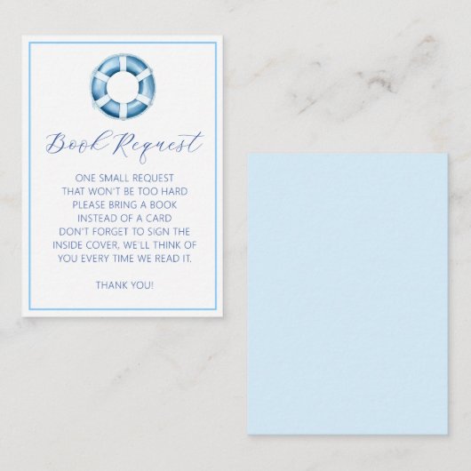 Ahoy Het is een Boy Nautical Book Request Kaart - (Voorkant / Achterkant)