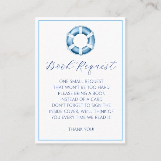 Ahoy Het is een Boy Nautical Book Request Kaart -  (Voorkant)