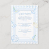 Ahoy Het is een Boy Nautical Diaper Raffle Informatiekaartje (Voorkant)
