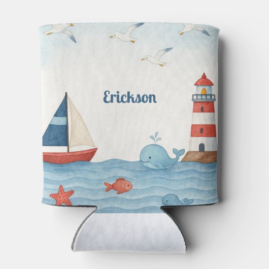 Ahoy Het is een Boy Nautical Koelbox Blikjeskoeler (Achterkant)