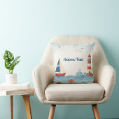 Ahoy Het is een Boy Nautical Nursery Sierkussen (Stoel)