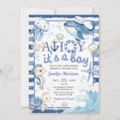 Ahoy Het is een Boy Nautical Sailor Baby shower Kaart (Voorkant)