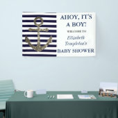 Ahoy Het is een Boy Nautical Theme Baby shower Ban Spandoek (Beurs)