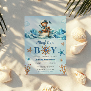 Ahoy Het is een Boy Nautisch Baby shower - Modern Kaart