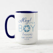 Ahoy Het is een Boy Nautisch Baby shower Mok voor  (Links)