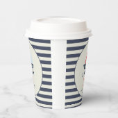 Ahoy Het is een Boy Nautisch Baby shower Papieren Papieren Bekers (Links)