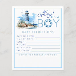 Ahoy Het is een Boy Nautisch Baby shower Voorspell