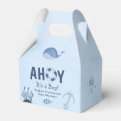 Ahoy Het is een Boy Ocean Animals Kustdieren Baby Bedankdoosjes (Voorkant Zijde)