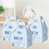Ahoy Het is een Boy Ocean Animals Kustdieren Baby Bedankdoosjes