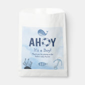 Ahoy Het is een Boy Ocean Animals Kustdieren Baby Bedankzakje (Voorkant)