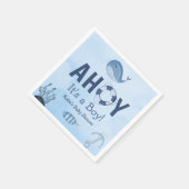 Ahoy Het is een Boy Ocean Animals Kustdieren Baby Servet (Hoek)