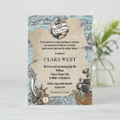 Ahoy Het is een Boy Pirate Baby shower Kaart (Staand voorkant)