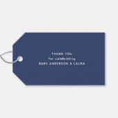 AHOY Het is een Boy Whale Baby shower Cadeaulabel (Achterkant Horizontaal)