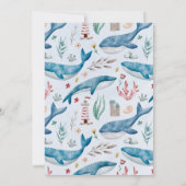 Ahoy Het is een Boy Whale Onder het Zee Baby showe Kaart (Achterkant)