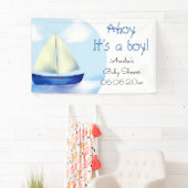 Ahoy, het is een jongen! Baby Borrel Spandoek (Insitu)
