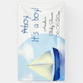 Ahoy, het is een jongen! Baby Borrel Spandoek (Verticaal)
