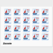 Ahoy Het is een Jongen Baby Borrel Sticker (Vel)