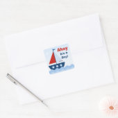 Ahoy Het is een Jongen Baby Borrel Sticker (Envelop)
