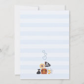 Ahoy het is een jongen baby shower bedankt kaart (Achterkant)