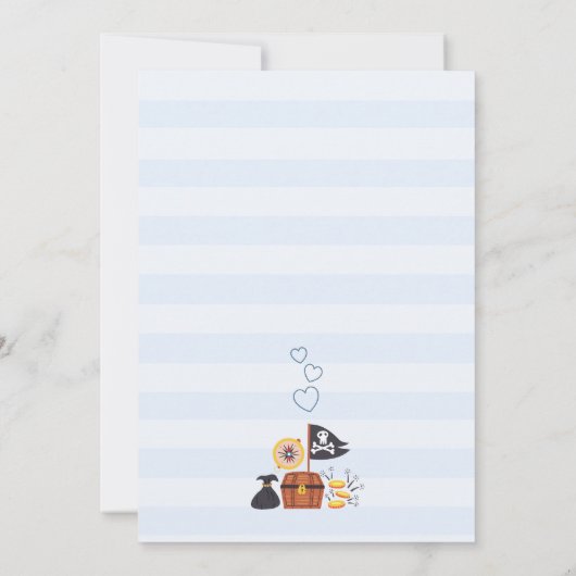 Ahoy het is een jongen baby shower bedankt kaart (Achterkant)