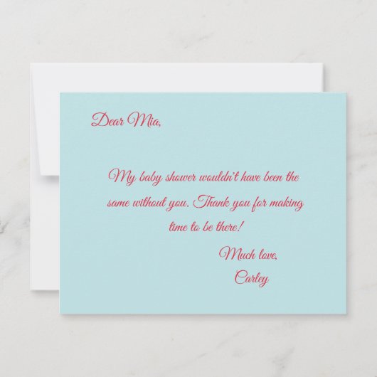 Ahoy Het is een Jongen baby shower Dank je kaart (Achterkant)