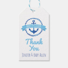 Ahoy Het is een jongen! Baby shower Favor Tag Cadeaulabel
