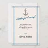 Ahoy. Het is een jongen! Baby shower Hartelijk dan Kaart (Voorkant)