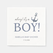 Ahoy! Het is een jongen | BABY SHOWER Servet (Voorkant)