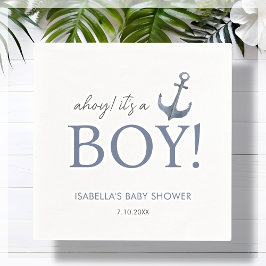 Ahoy! Het is een jongen | BABY SHOWER Servet