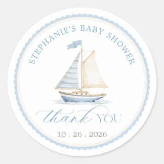 Ahoy Het is een Jongen Baby Shower Stickers