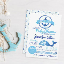 Ahoy Het is een jongen! Baby shower Uitnodiging