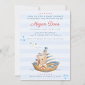 Ahoy Het Is Een Jongen Baby Shower Uitnodigingen (Voorkant)