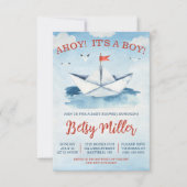 AHOY! Het is een jongen! Baby shower van een zeepa Kaart (Voorkant)
