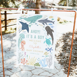 Ahoy het is een jongen Baby shower welkom teken Poster