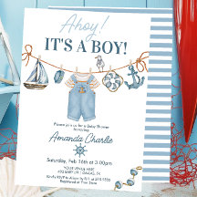 Ahoy het is een jongen babyborrel