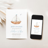 'Ahoy, het is een jongen' Charmant zeilboot Baby s Kaart