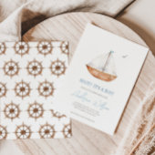 'Ahoy, het is een jongen' Charmant zeilboot Baby s Kaart