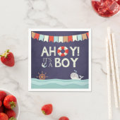 Ahoy het is een jongen douche servetten oceaan nau (Insitu)