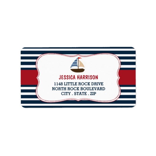 Ahoy, het is een jongen! Etiketten van Baby shower (Voorkant)