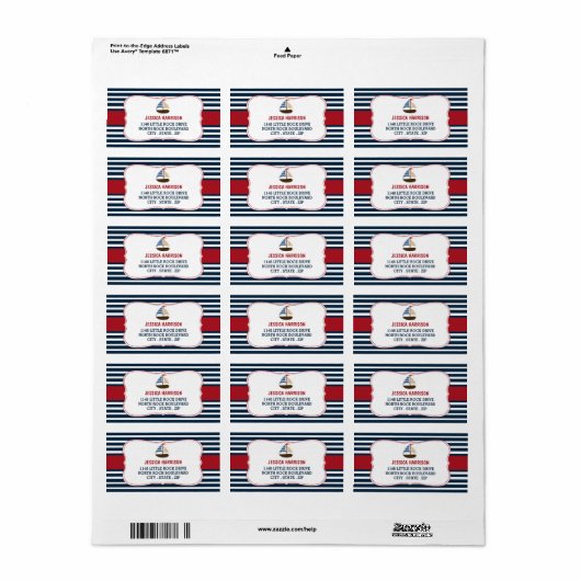 Ahoy, het is een jongen! Etiketten van Baby shower (Full Sheet)