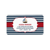 Ahoy, het is een jongen! Etiketten van Baby shower (Voorkant)