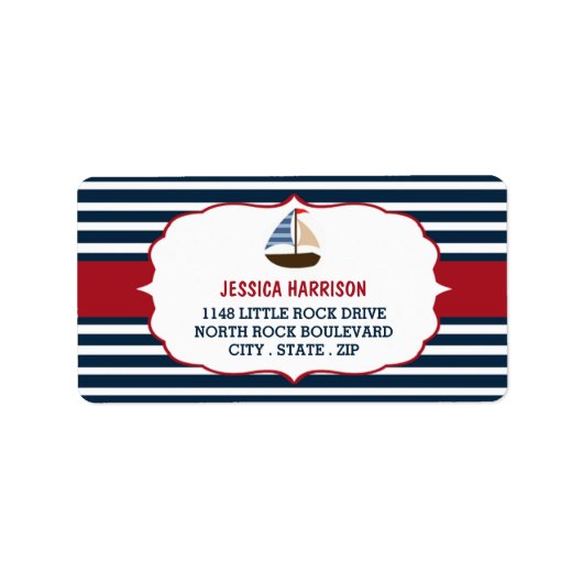 Ahoy, het is een jongen! Etiketten van Baby shower (Voorkant)