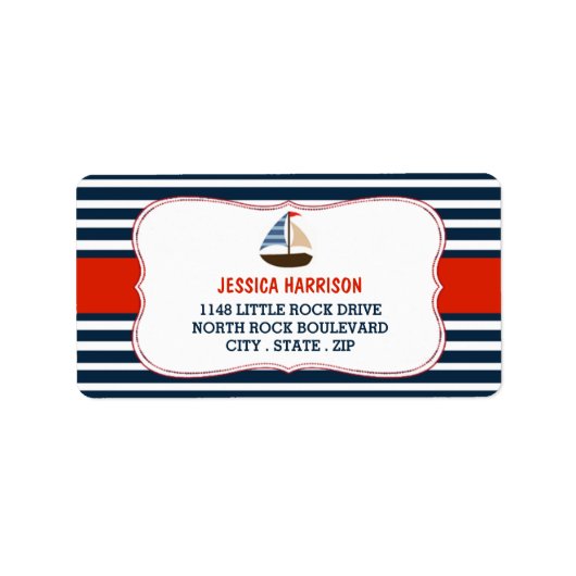 Ahoy, het is een jongen! Etiketten van Baby shower (Voorkant)