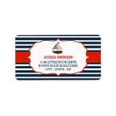 Ahoy, het is een jongen! Etiketten van Baby shower (Voorkant)