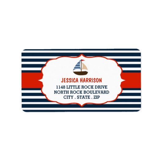 Ahoy, het is een jongen! Etiketten van Baby shower (Voorkant)