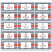 Ahoy, het is een jongen! Etiketten van Baby shower Sticker (Voorkant)