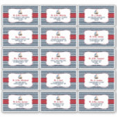 Ahoy, het is een jongen! Etiketten van Baby shower Sticker (Voorkant)