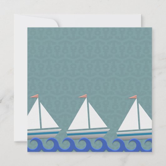 Ahoy, het is een jongen - Geboorteaankondiging Aankondiging (Achterkant)